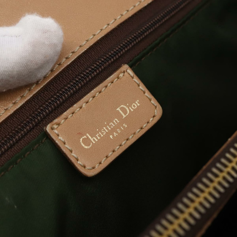 【日本直送】Christian Dior Trotter帆布手提包 棕色金色 正品 153990-16