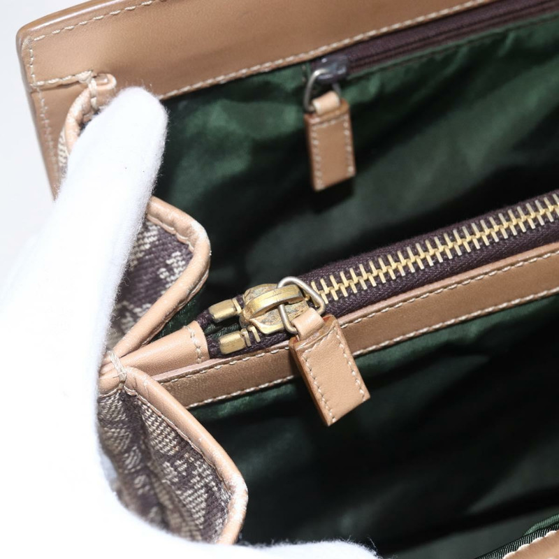 【日本直送】Christian Dior Trotter帆布手提包 棕色金色 正品 153990-17