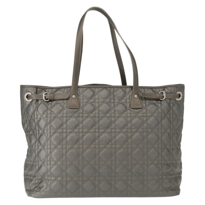【日本直送】Christian Dior Canage 托特包 塗佈帆布 銀色 Auth ka114-1