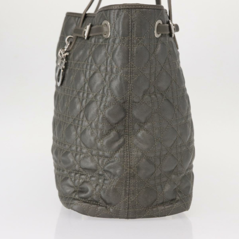 【日本直送】Christian Dior Canage 托特包 塗佈帆布 銀色 Auth ka114-2