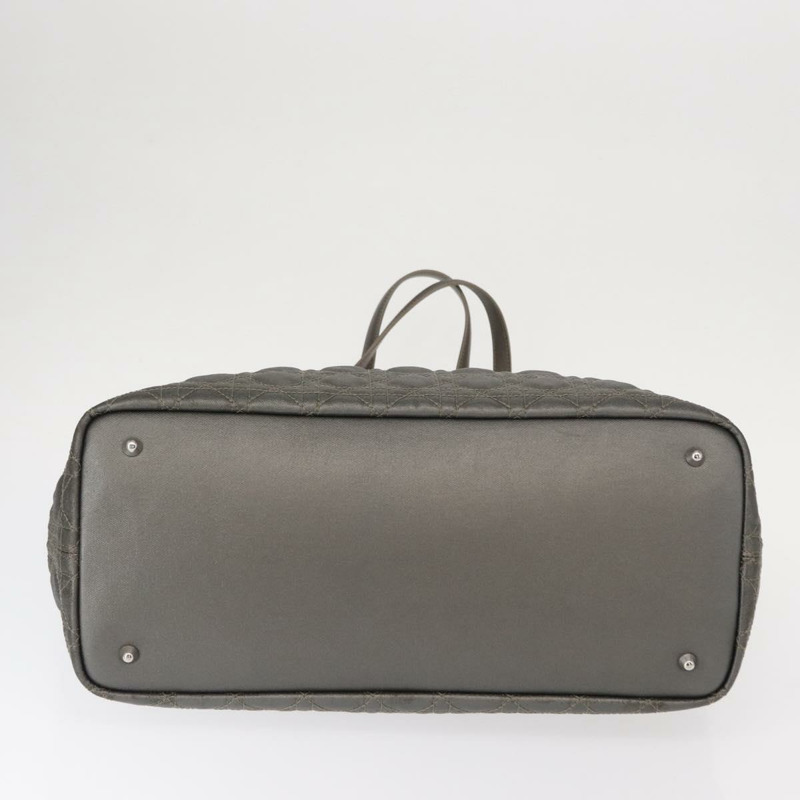【日本直送】Christian Dior Canage 托特包 塗佈帆布 銀色 Auth ka114-4