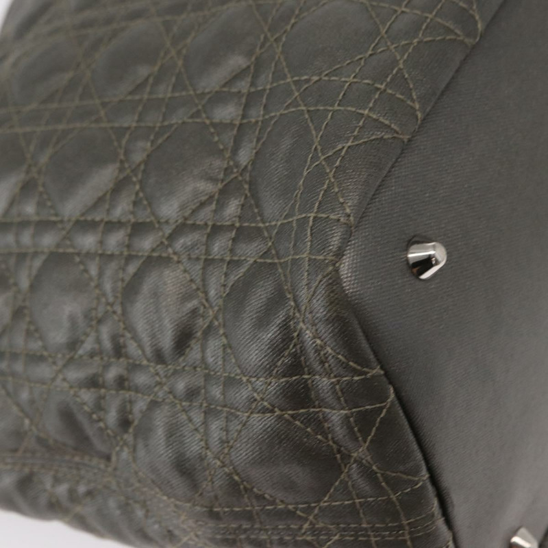【日本直送】Christian Dior Canage 托特包 塗佈帆布 銀色 Auth ka114-7