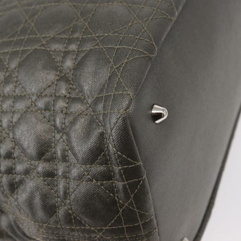 【日本直送】Christian Dior Canage 托特包 塗佈帆布 銀色 Auth ka114-15