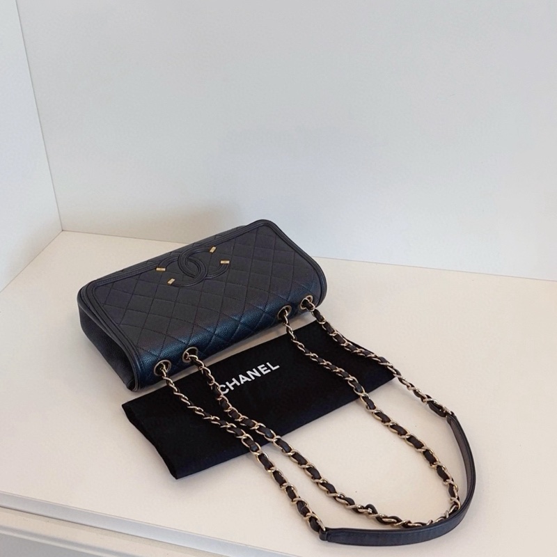 ✨Chanel 黑金 filigree flag cf 中號 公認美貌的經典🖤-3