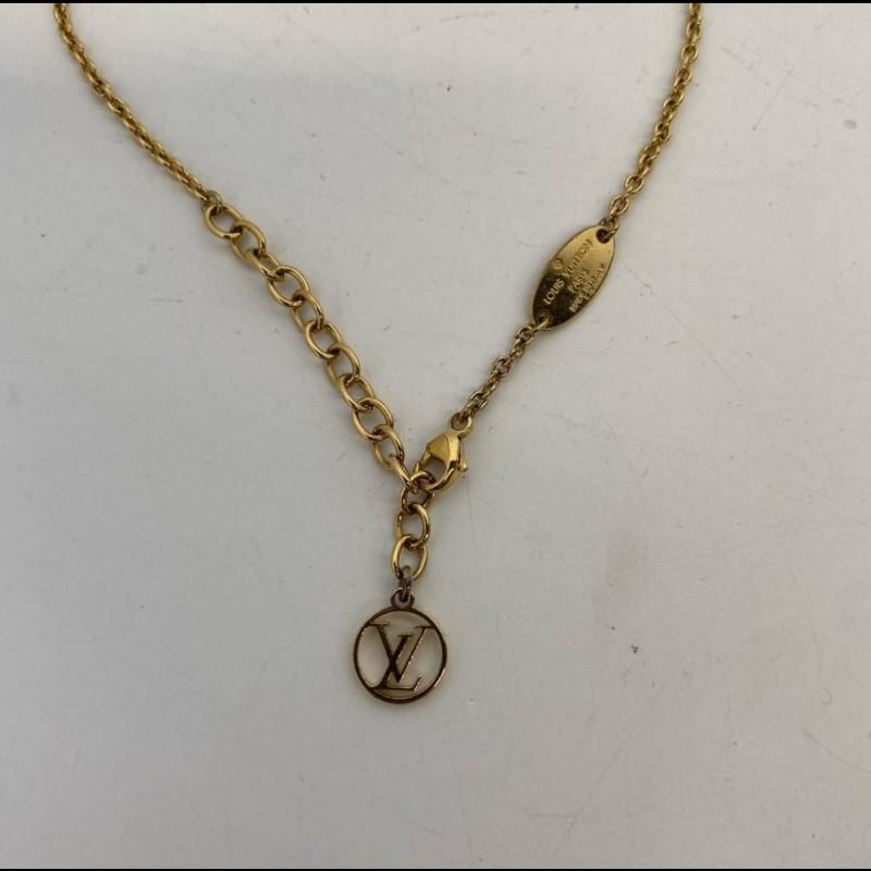LV Louis Vuitton 金色 項鍊-2