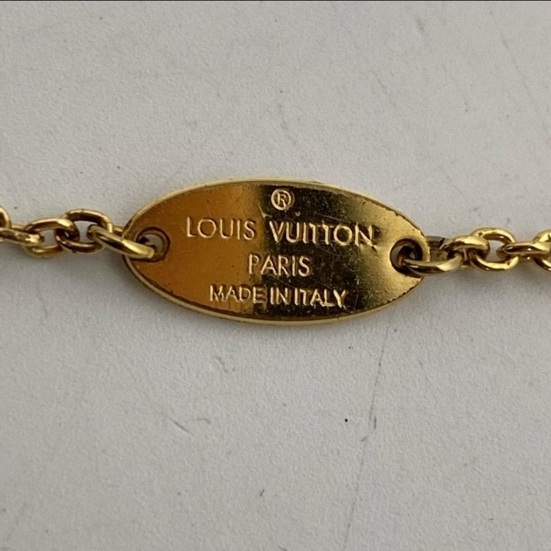 LV Louis Vuitton 金色 項鍊-6
