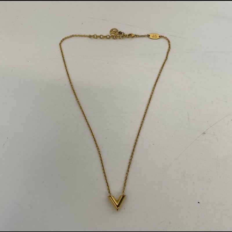 LV Louis Vuitton 金色 項鍊-9