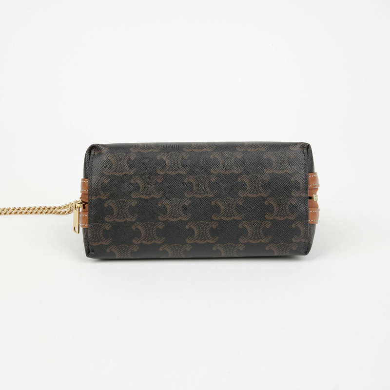 CELINE 10E382CBX 鏈條手拿斜背包-4