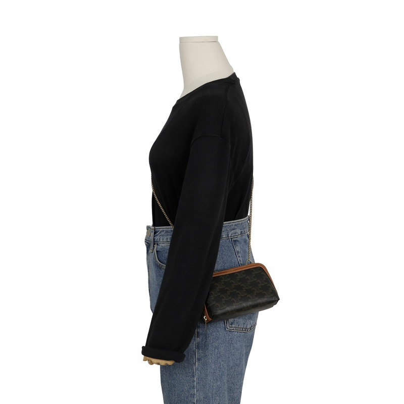 CELINE 10E382CBX 鏈條手拿斜背包-7