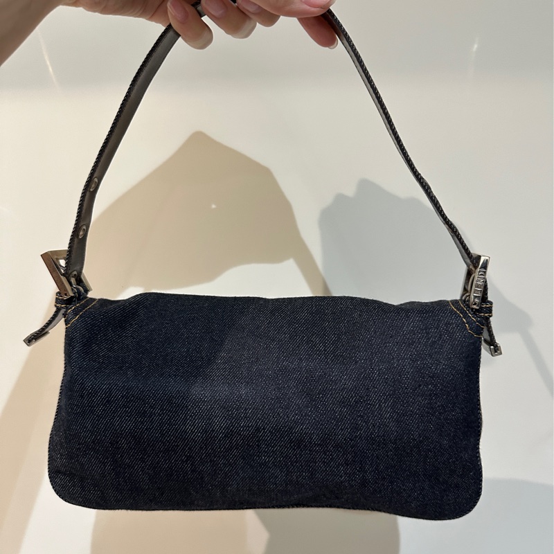 Fendi Baguette丹寧法棍包-7
