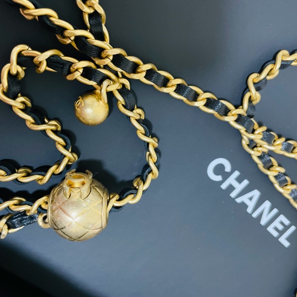 全新台灣專櫃購入 CHANEL 香奈兒 黑色小羊皮 金球鏈帶皮夾 黑色金球 WOC 黑色金鏈 鏈帶可調式 金球款 全配有購證 全球5年保固-19
