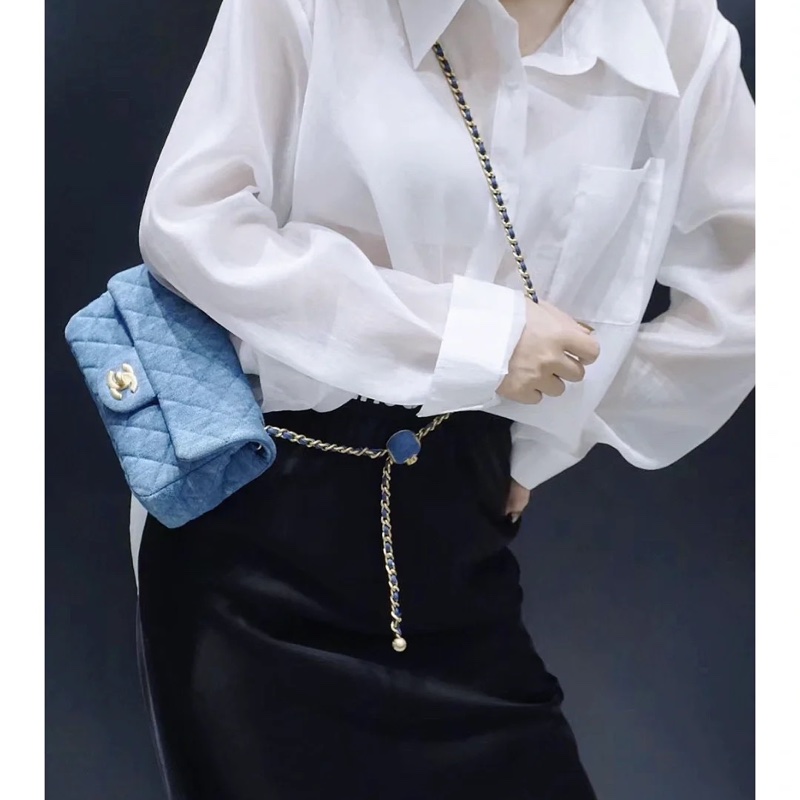 Chanel cf20牛仔調節口大方胖 芯片款 #全新帶膜 #全配🉑送禮-2