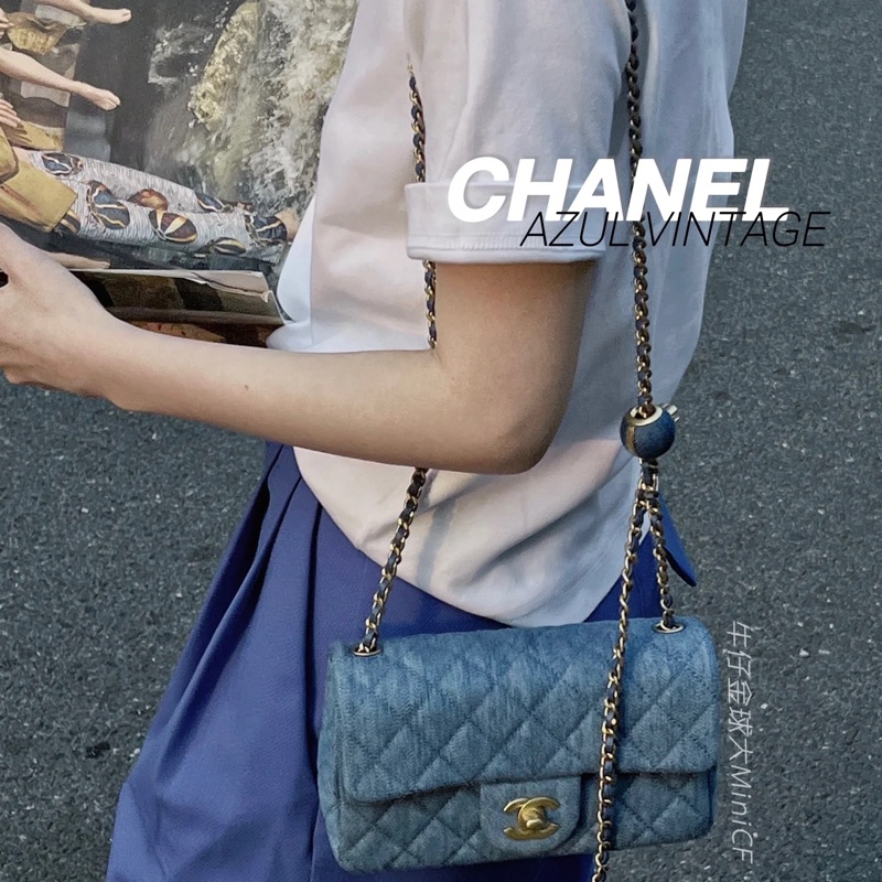 Chanel cf20牛仔調節口大方胖 芯片款 #全新帶膜 #全配🉑送禮-3