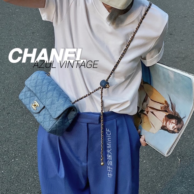 Chanel cf20牛仔調節口大方胖 芯片款 #全新帶膜 #全配🉑送禮-5