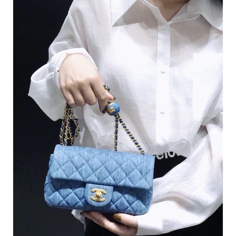 Chanel cf20牛仔調節口大方胖 芯片款 #全新帶膜 #全配🉑送禮-7