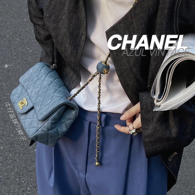 Chanel cf20牛仔調節口大方胖 芯片款 #全新帶膜 #全配🉑送禮-8