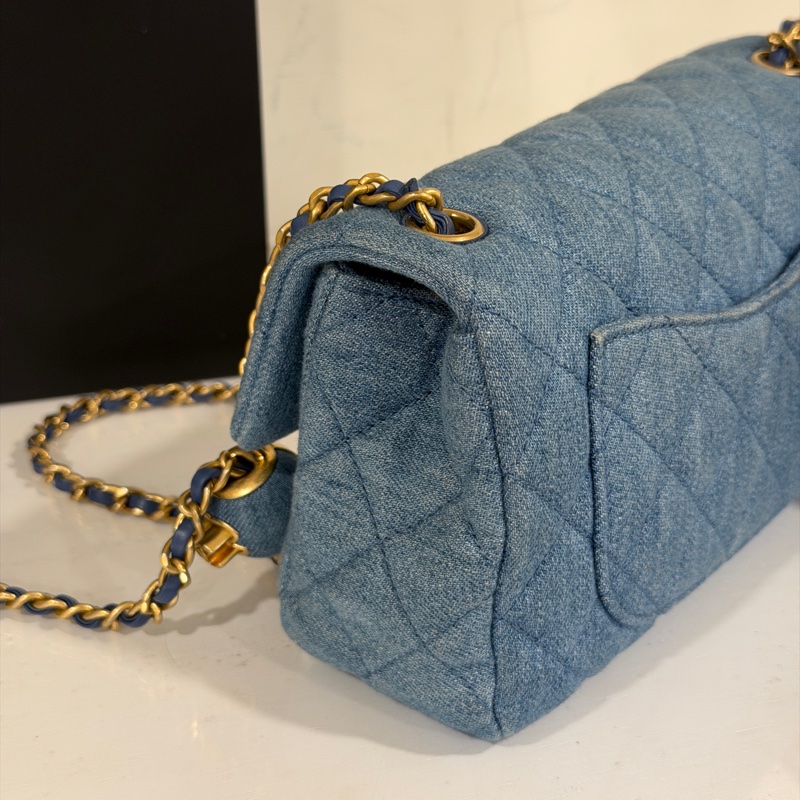 Chanel cf20牛仔調節口大方胖 芯片款 #全新帶膜 #全配🉑送禮-15