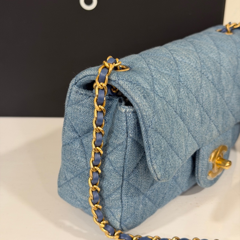 Chanel cf20牛仔調節口大方胖 芯片款 #全新帶膜 #全配🉑送禮-17