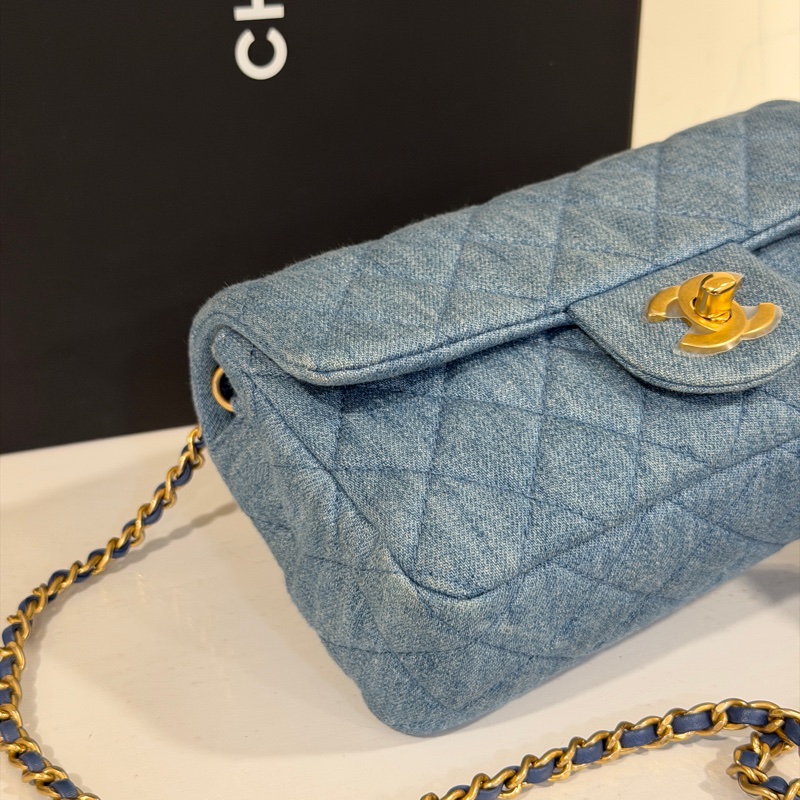 Chanel cf20牛仔調節口大方胖 芯片款 #全新帶膜 #全配🉑送禮-19