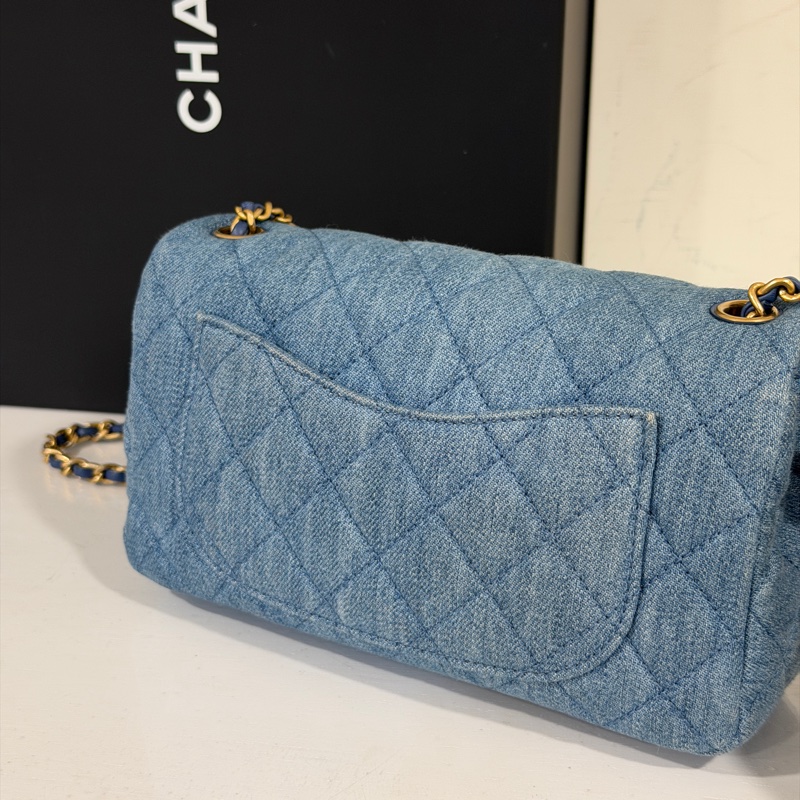 #全網最低 #全新全配🈶購證 香奈兒牛仔調節扣cf大mini 芯片款-18