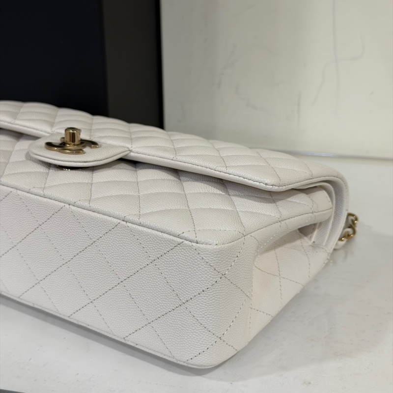 #全新全配🈶購證 #芯片款 香奈兒白金荔枝皮Cf25 coco系列雙鏈雙蓋 #白雪公主👸-15