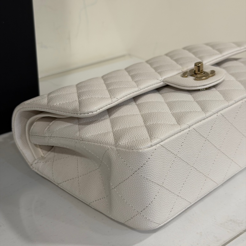 #全新全配🈶購證 #芯片款 香奈兒白金荔枝皮Cf25 coco系列雙鏈雙蓋 #白雪公主👸-16