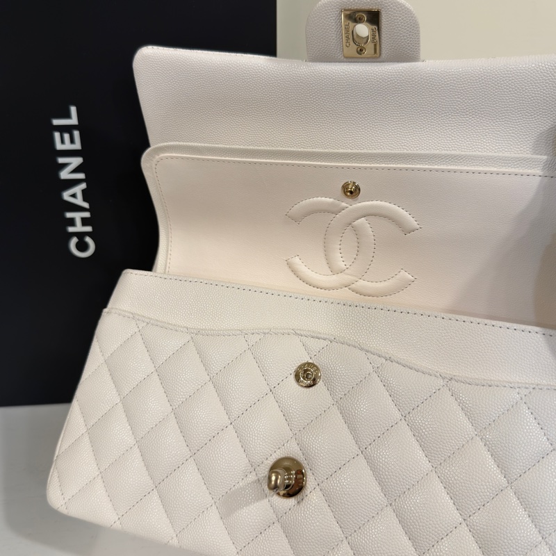 #全新全配🈶購證 #芯片款 香奈兒白金荔枝皮Cf25 coco系列雙鏈雙蓋 #白雪公主👸-18