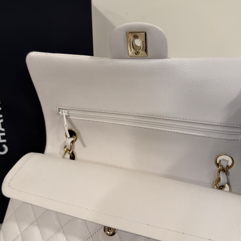 #全新全配🈶購證 #芯片款 香奈兒白金荔枝皮Cf25 coco系列雙鏈雙蓋 #白雪公主👸-19