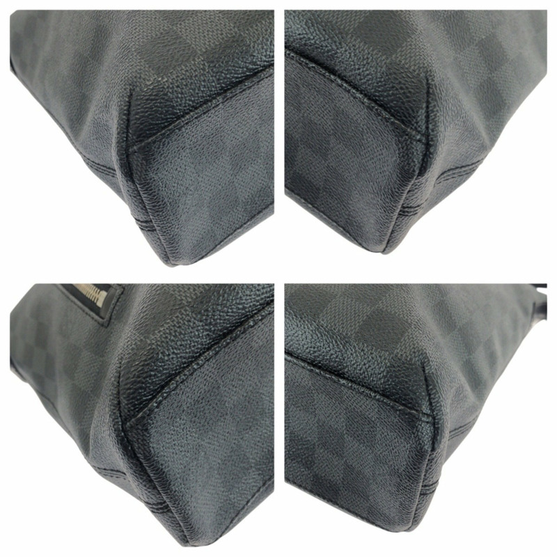 路易威登 Damier Graphite Mick MM 黑色皮革肩背包,銀色五金配件,N41106,男士商務款-2