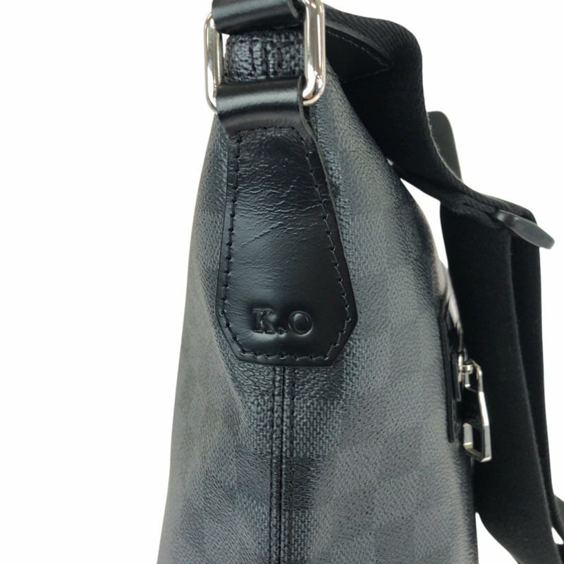 路易威登 Damier Graphite Mick MM 黑色皮革肩背包,銀色五金配件,N41106,男士商務款-4