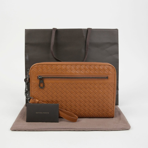 BOTTEGA VENETA Intrecciato 編織帶文件手拿包 493190