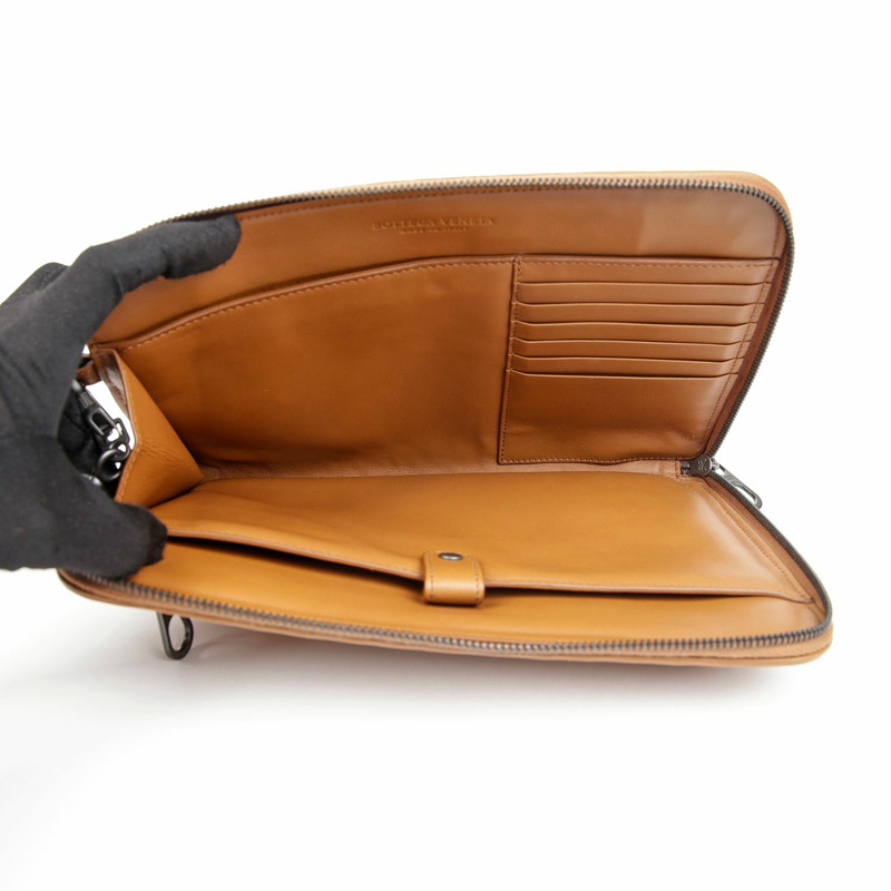 BOTTEGA VENETA Intrecciato 編織帶文件手拿包 493190-7