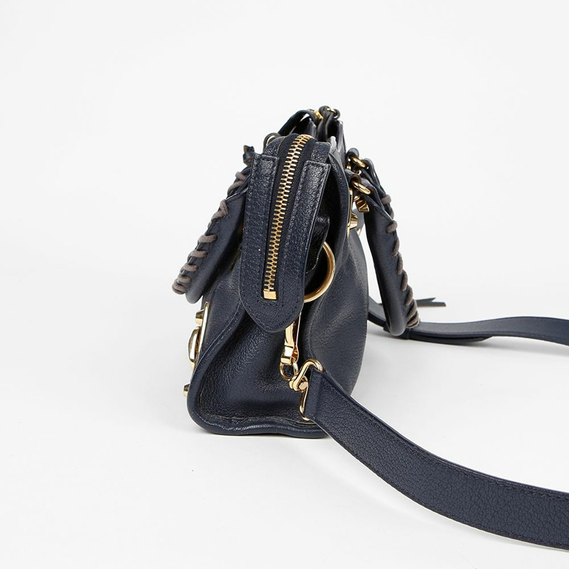 BALENCIAGA 經典迷你都會摩托車手提單肩包 390160-4