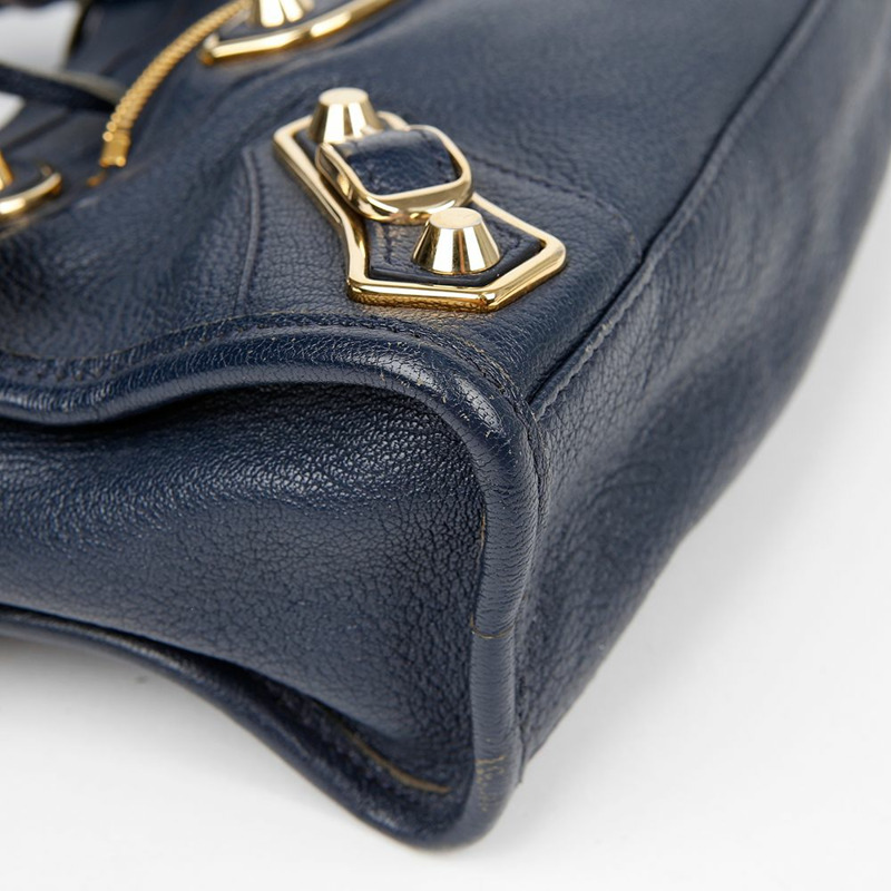 BALENCIAGA 經典迷你都會摩托車手提單肩包 390160-6