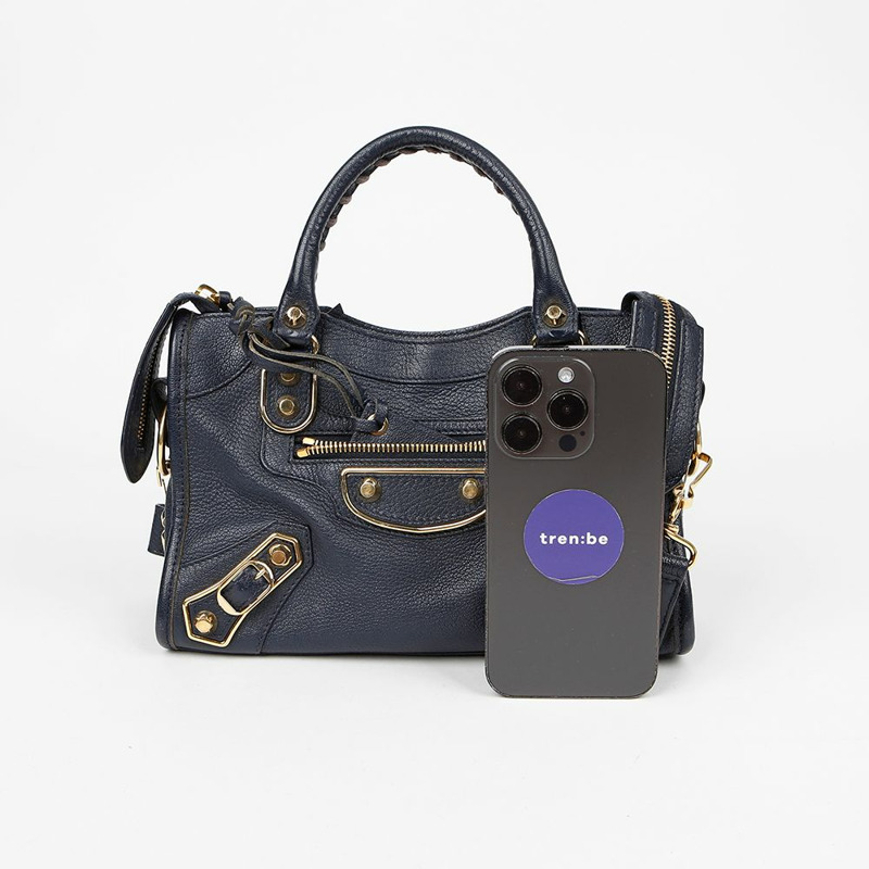 BALENCIAGA 經典迷你都會摩托車手提單肩包 390160-8