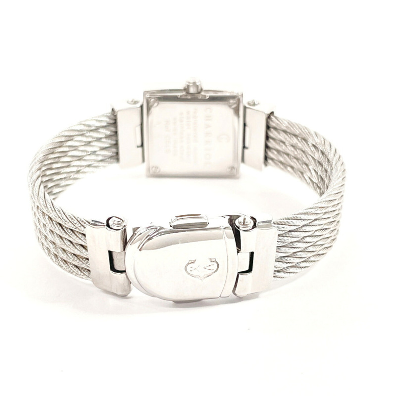 夏利豪凱爾特系列腕錶，不鏽鋼/金屬錶殼，銀色石英機芯，白色錶盤，女士款-2