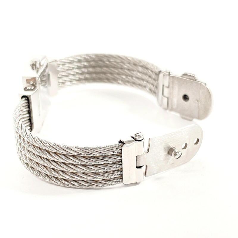 夏利豪凱爾特系列腕錶，不鏽鋼/金屬錶殼，銀色石英機芯，白色錶盤，女士款-3