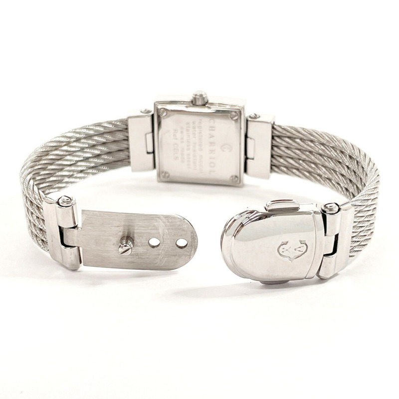 夏利豪凱爾特系列腕錶，不鏽鋼/金屬錶殼，銀色石英機芯，白色錶盤，女士款-5