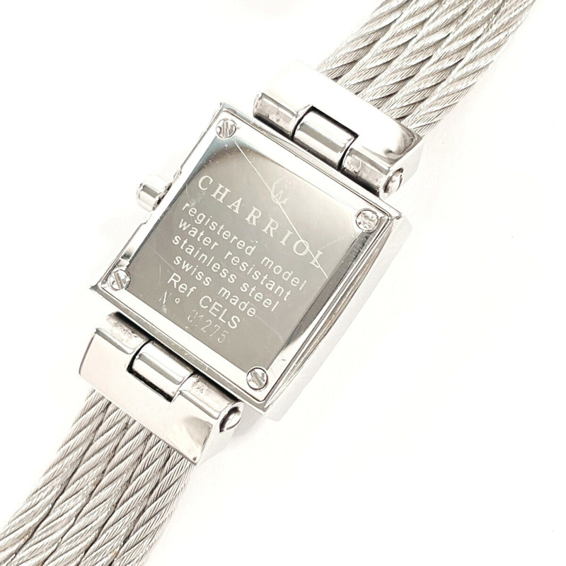 夏利豪凱爾特系列腕錶，不鏽鋼/金屬錶殼，銀色石英機芯，白色錶盤，女士款-6