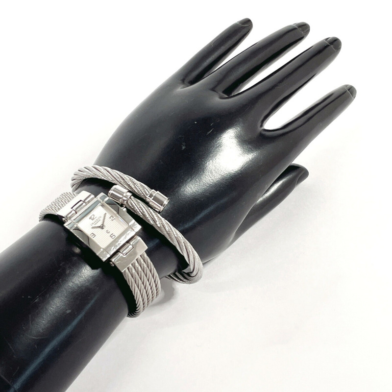 夏利豪凱爾特系列腕錶，不鏽鋼/金屬錶殼，銀色石英機芯，白色錶盤，女士款-8