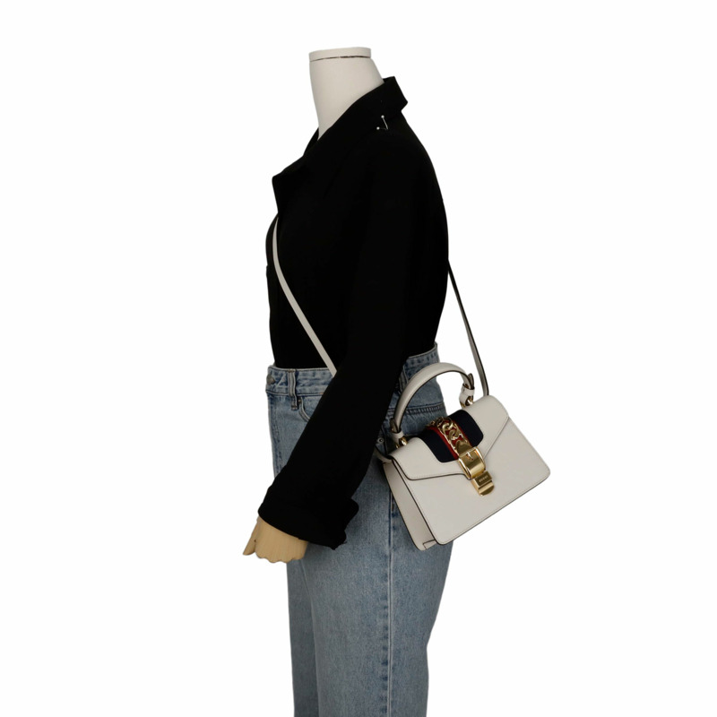 GUCCI 迷你銀色托特包款單肩包 470270-12