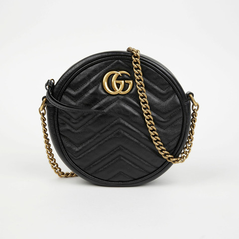 GUCCI 550154 GG Marmont 迷你圓形肩斜背包
