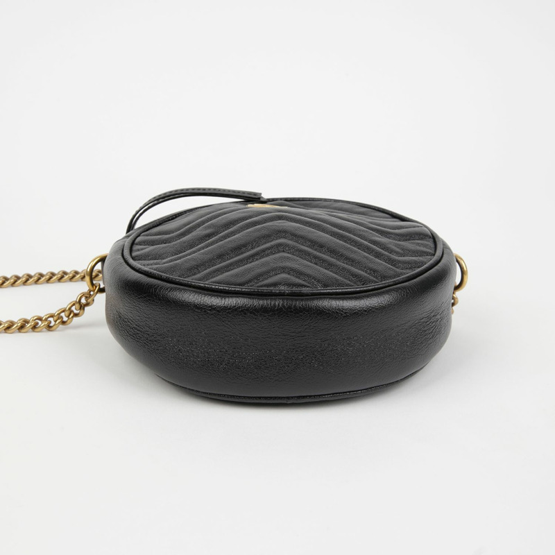 GUCCI 550154 GG Marmont 迷你圓形肩斜背包-4