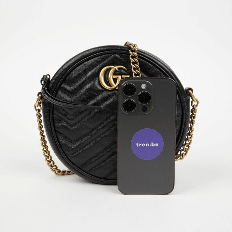 GUCCI 550154 GG Marmont 迷你圓形肩斜背包-6