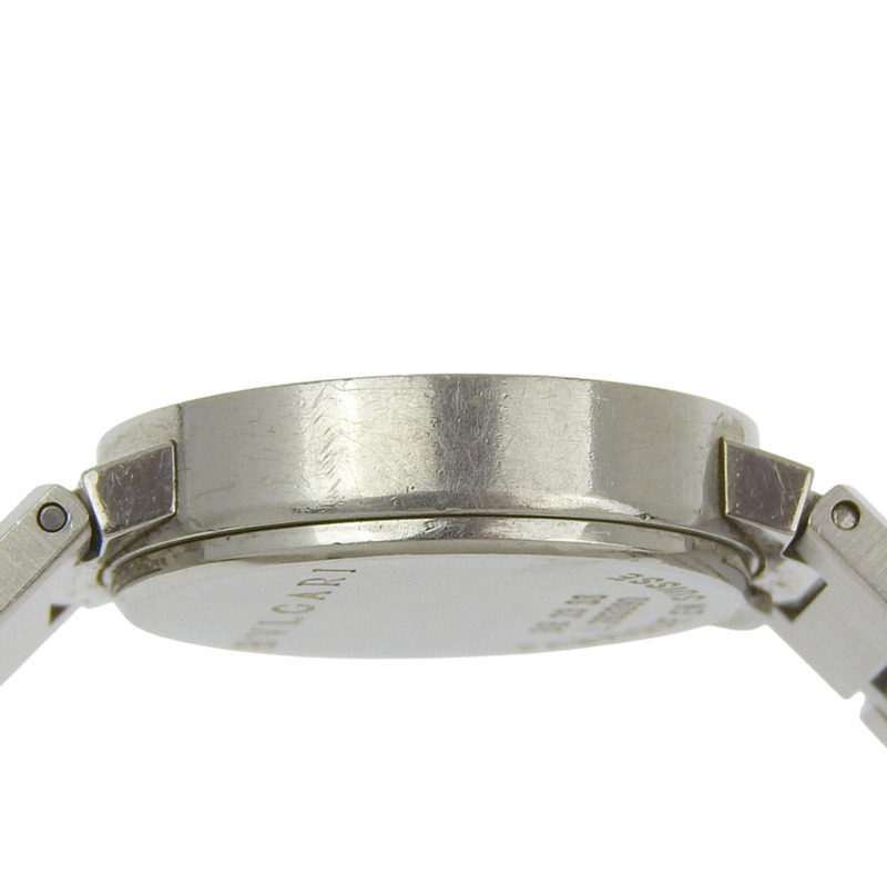 寶格麗 (BVLGARI) BB23SS 女士腕錶，不鏽鋼石英錶殼，黑色錶盤，指針式顯示。-5