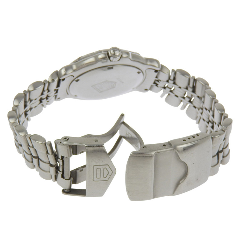 TAG HEUER 專業 6000 系列腕錶，WH1112，不鏽鋼錶殼，銀色石英機芯，指針式顯示，灰色錶盤，男士款-5