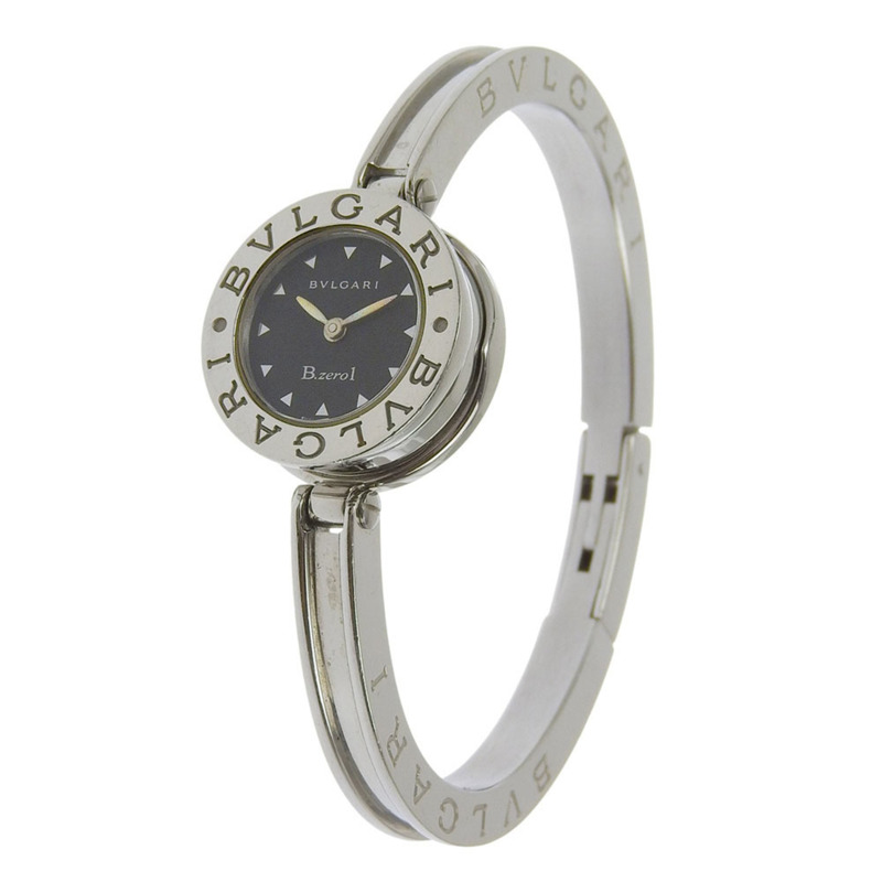 寶格麗 Bzero1 BZ22S 女士不鏽鋼石英模擬顯示腕錶，黑色錶盤-1