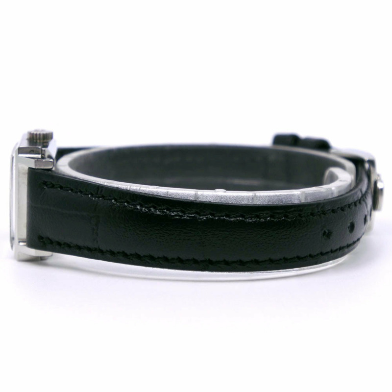 歐米茄日內瓦腕錶，1070型機芯，不鏽鋼錶殼搭配壓花皮革錶帶，手動上鍊，銀色錶盤，女士款-3