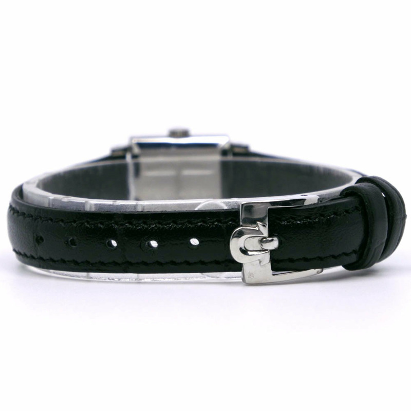 歐米茄日內瓦腕錶，1070型機芯，不鏽鋼錶殼搭配壓花皮革錶帶，手動上鍊，銀色錶盤，女士款-4