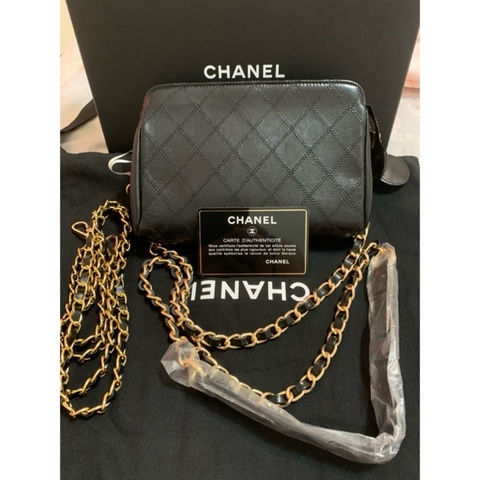 Chanel老香手拿包  斜背包小巧可愛 （已改造可斜背）小歸小還蠻能裝的呢